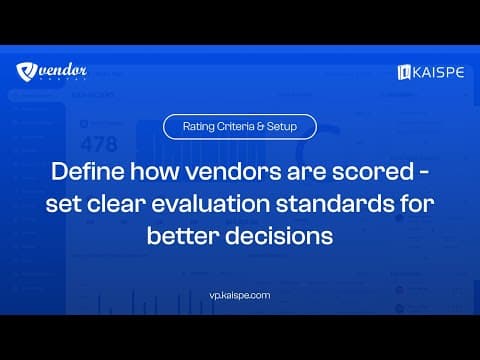 Vendor Rating Setup and Management
